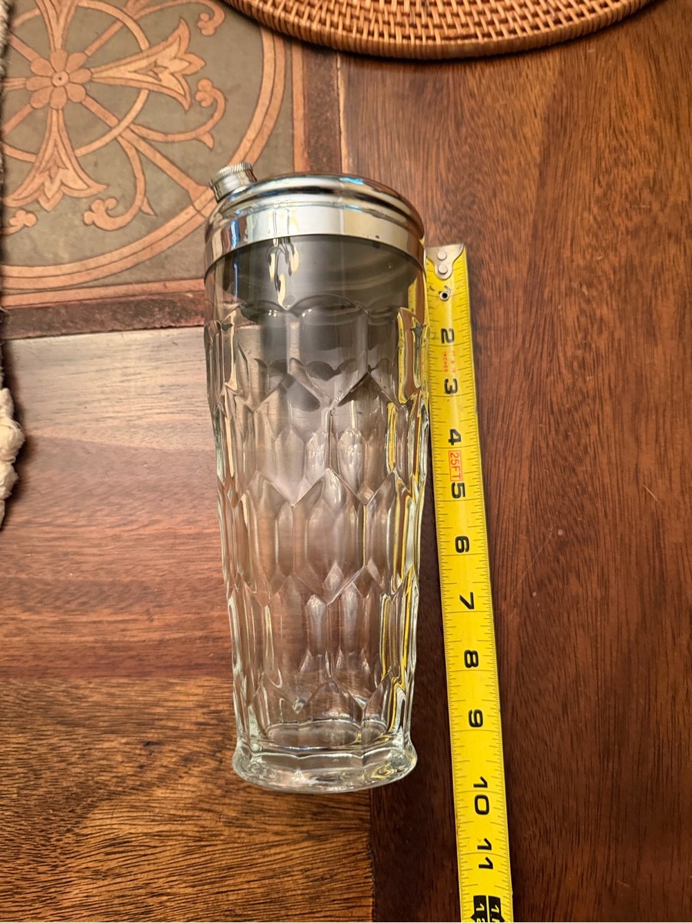 This mid-century Val Saint Lambert cut crystal cocktail mixer 1930’-1940’s